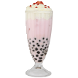 Boba Strawberry Green Milk Tea