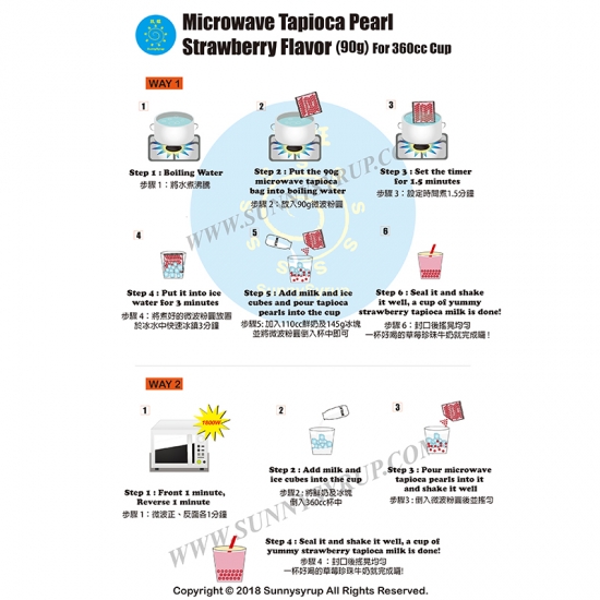 Strawberry Microwave Tapioca Pearl-5