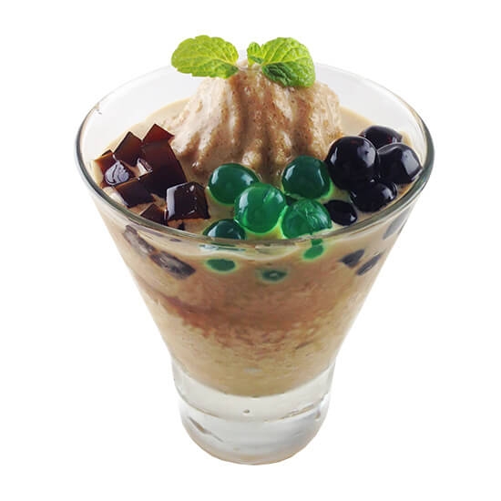 Chocolate Smoothie with Peppermint Popping Boba