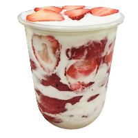 草莓優格奶蓋冰沙